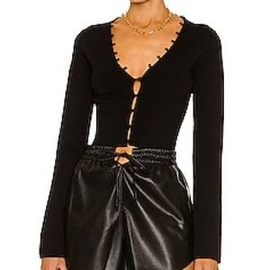 Nanushka Danique cropped stretch-knit cardigan Size XS NWT